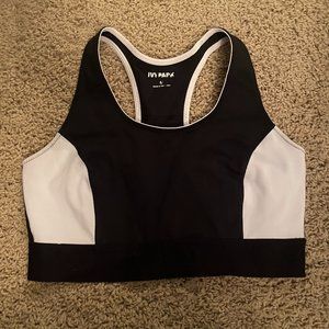 Ivy Park Black and White Sports Bra - Medium